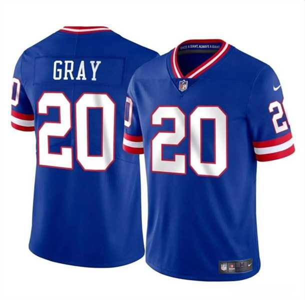 Men & Women & Youth New York Giants #20 Eric Gray Royal Throwback Vapor Untouchable Limited Football Stitched Jersey